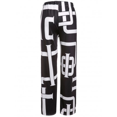 FASHIONABLE MID-WAISTED PRINTED LOOSE-FITTING WOMEN'S PANTS