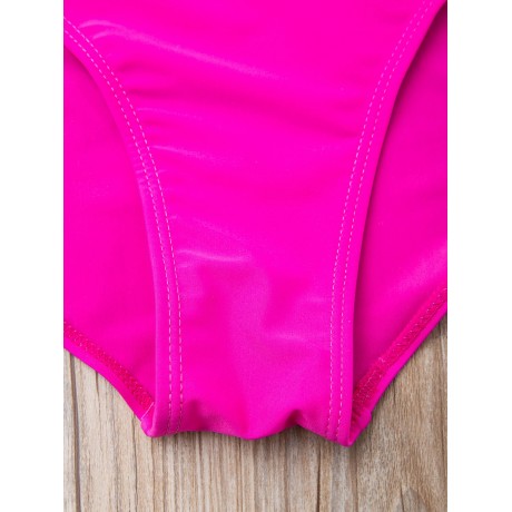 SOLID COLOR HIGH-WAISTED FRINGE DESIGN PLUS SIZE WOMEN'S BIKINI SET (BLACK, SIZE L/XL/2XL/