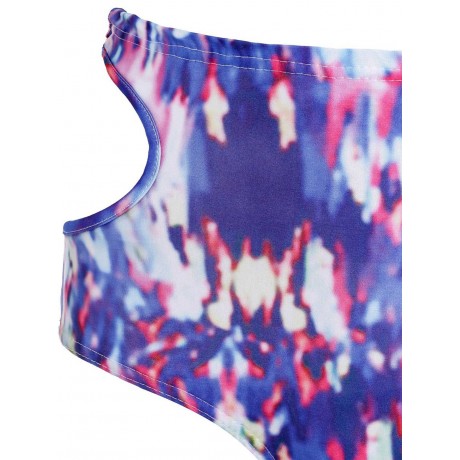 HOT HALTER PRINTED HOLLOW OUT BIKINI SET FOR WOMEN