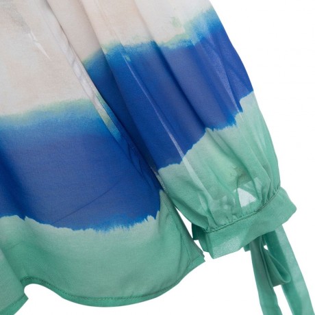 CHIC OFF THE SHOULDER 3/4 SLEEVE OMBRE BLOUSE FOR WOMEN