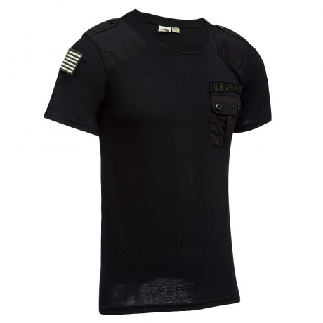 MALE OUTDOOR CAMOUFLAGE DESIGN BUTTON DECORATION SHOULDER BOARD CASUAL SHIRT