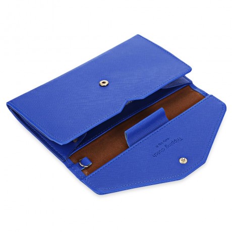 GUAPABIEN SOLID COLOR SNAP FASTENER CELL PHONE ENVELOPE CLUTCH WALLET