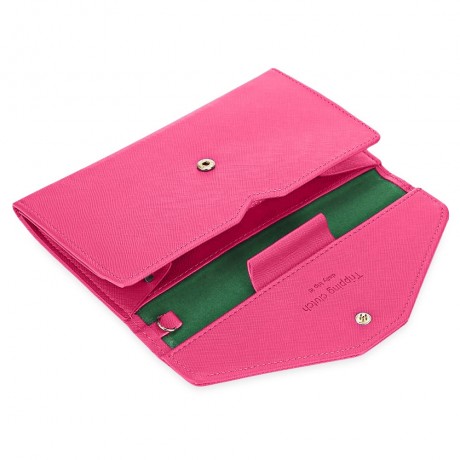 GUAPABIEN SOLID COLOR SNAP FASTENER CELL PHONE ENVELOPE CLUTCH WALLET