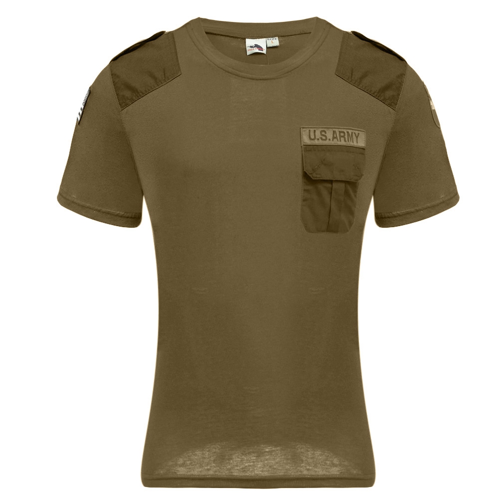 MALE OUTDOOR CAMOUFLAGE DESIGN BUTTON DECORATION SHOULDER BOARD CASUAL SHIRT