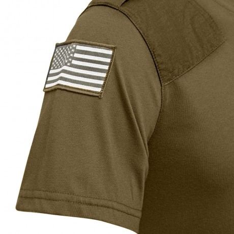 MALE OUTDOOR CAMOUFLAGE DESIGN BUTTON DECORATION SHOULDER BOARD CASUAL SHIRT