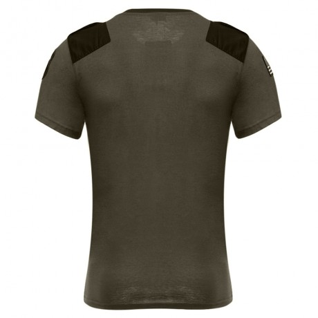 MALE OUTDOOR CAMOUFLAGE DESIGN BUTTON DECORATION SHOULDER BOARD CASUAL SHIRT