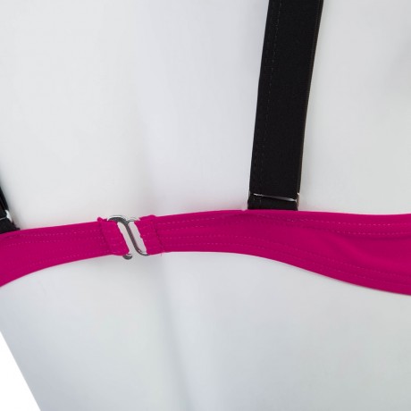 SEXY SPAGHETTI PUSH UP COLOR BLOCK LOW WAIST TWO PIECE SWIMWEAR FOR WOMEN