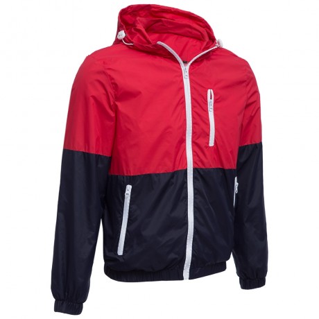 CASUAL THIN COLOR BLOCK ZIPPER DESIGN LONG SLEEVE HOODIES FOR MALE
