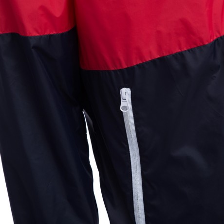 CASUAL THIN COLOR BLOCK ZIPPER DESIGN LONG SLEEVE HOODIES FOR MALE