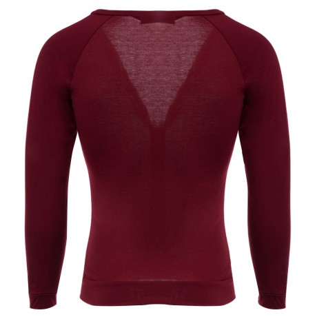 CASUAL PATCHWORK V NECK MALE LONG SLEEVE SHIRT