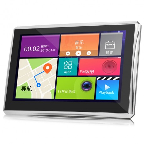 508 5 INCH ANDROID 4.4 CAR TABLET GPS 170 DEGREE WIDE ANGLE (BLACK)