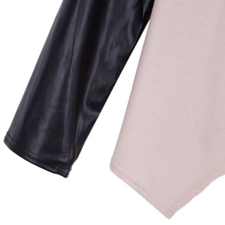 COLLARLESS LONG SLEEVE SPLICED KNITTED ASYMMETRICAL WOMEN CARDIGAN