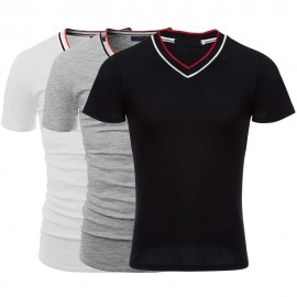 CASUAL MODAL V NECK MALE SHORT SLEEVE SHIRT
