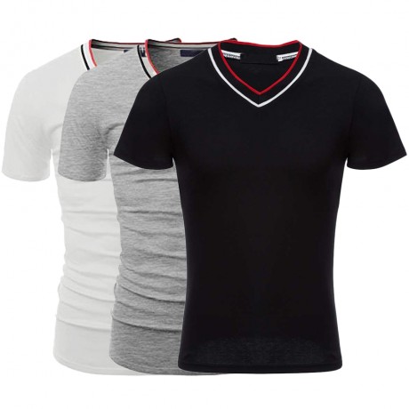 CASUAL MODAL V NECK MALE SHORT SLEEVE SHIRT