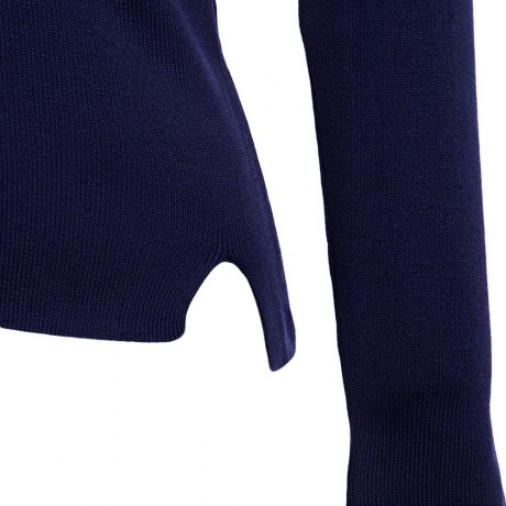 BRIEF ROUND COLLAR COLOR BLOCK KNITTED PULLOVER FOR WOMEN