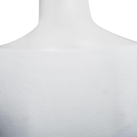 BRIEF ROUND COLLAR COLOR BLOCK KNITTED PULLOVER FOR WOMEN