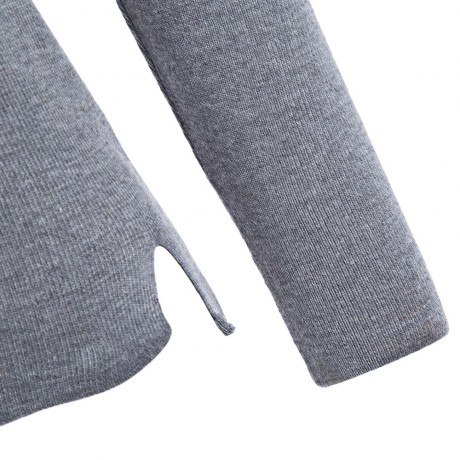 BRIEF ROUND COLLAR COLOR BLOCK KNITTED PULLOVER FOR WOMEN