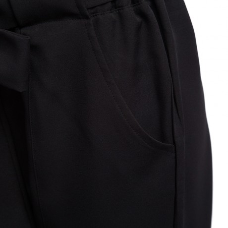HIGH WAIST BOWTIE DESIGN SLIM PURE COLOR HAREM PANTS WITH BELT