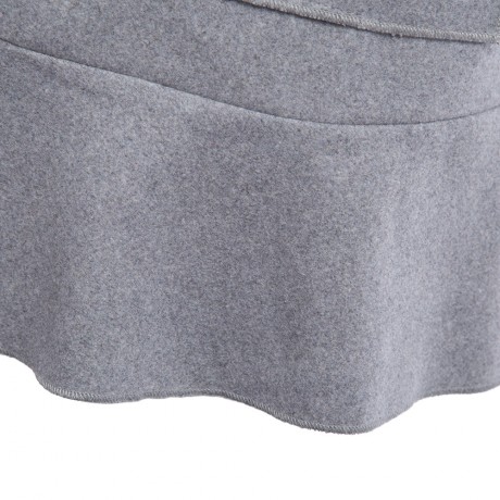 TRENDY HIGH WAIST POCKET FLOUNCE DESIGN PURE COLOR BODYCON MINI SKIRT