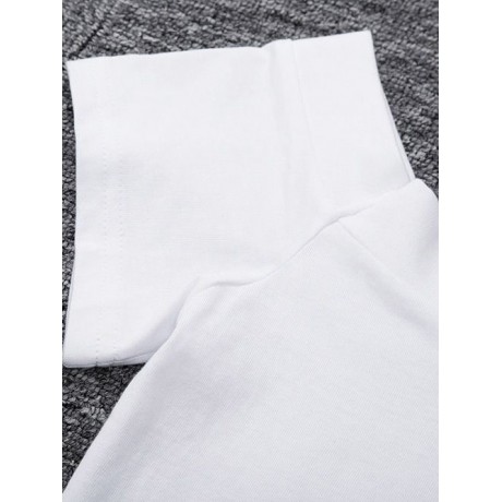 CASUAL OFF THE SHOULDER SHORT SLEEVE HOLLOW OUT SLIM T-SHIRT FOR WOMEN