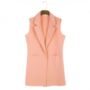 BRIEF LAPEL COLLAR CARDIGAN POCKET SLIM SUIT FOR WOMEN