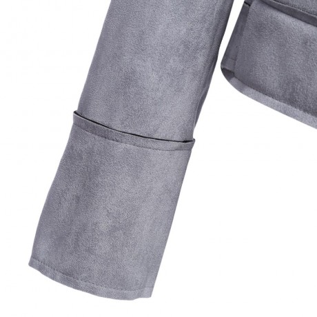TRENDY LONG SLEEVE ZIPPER TYPE PURE COLOR WOMEN JACKET