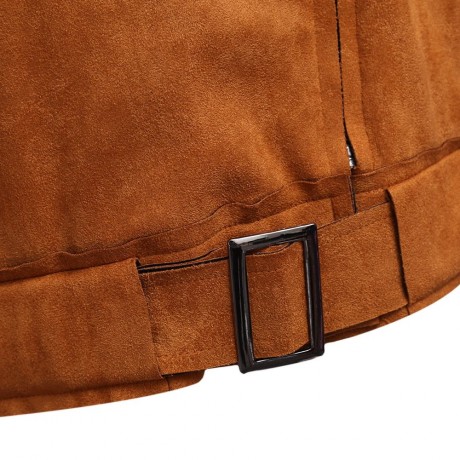 TRENDY LONG SLEEVE ZIPPER TYPE PURE COLOR WOMEN JACKET