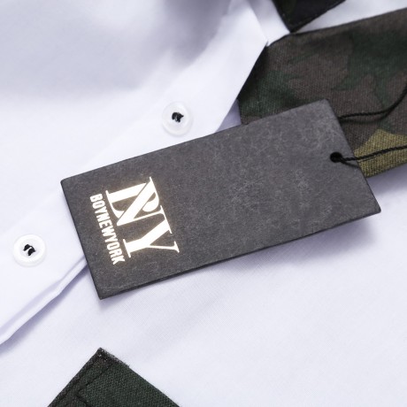 SIMPLE DESIGN CAMOUFLAGE DECORATION LONG SLEEVE BUSINESS SHIRT FOR MALE