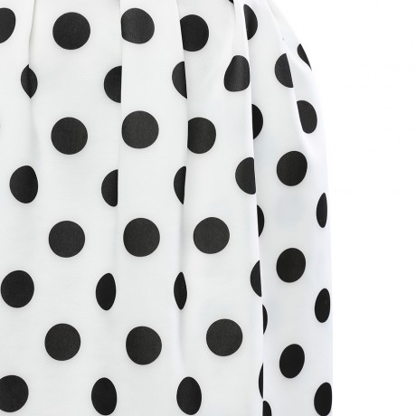 CHIC HIGH-WAIST POLKA DOT PRINT A-LINE BALL GOWN SKIRT FOR WOMEN