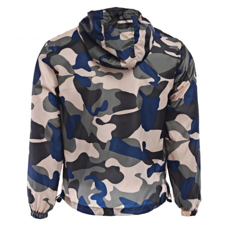 STYLISH CAMOUFLAGE HOODED MALE SUN PROTECTION COAT