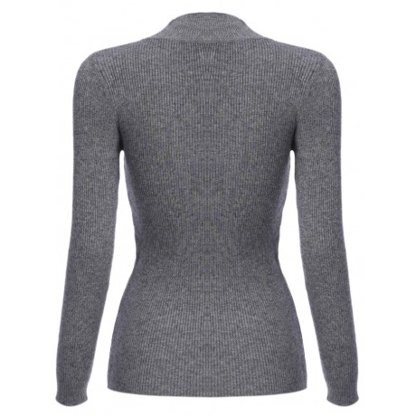 STYLISH LONG SLEEVE PURE COLOR WOMEN WOOLEN SWEATER