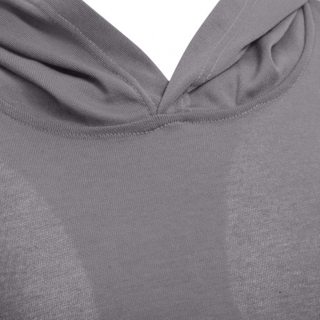 SIMPLE DESIGN HOODED SLEEVELESS FRONT POCKET SOLID COLOR T-SHIRT FOR MEN
