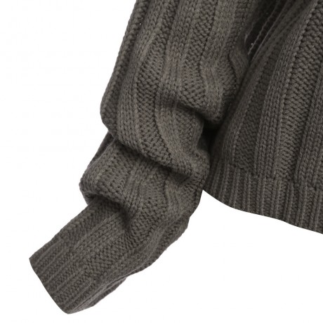 STYLISH TURTLENECK LONG SLEEVE KNITTED PURE COLOR SWEATER FOR LADIES