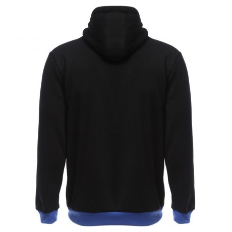 CASUAL FLEECE COLOR BLOCK ZIPPER DECORATION MALE HOODIES