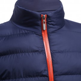 CASUAL SLIM FIT SOLID COLOR MALE STAND COLLAR WARM COAT