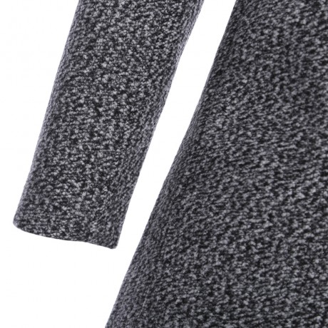 CASUAL TURN DOWN COLLAR MALE WOOLEN CLOTH COAT