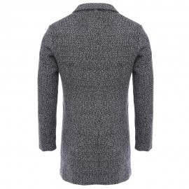 CASUAL TURN DOWN COLLAR MALE WOOLEN CLOTH COAT