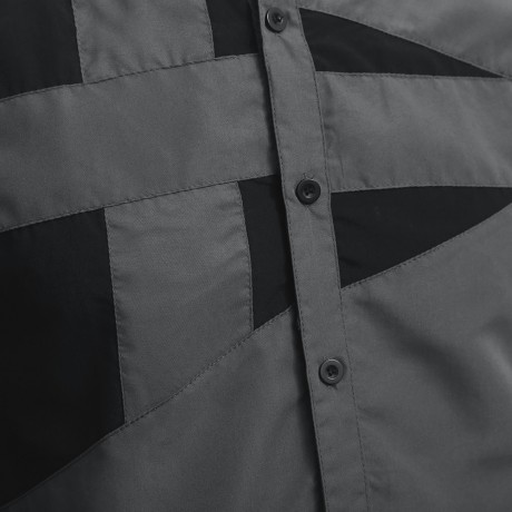 TRENDY TURN DOWN COLOR FULL SLEEVE COLOR BLOCK SHIRT FOR MEN