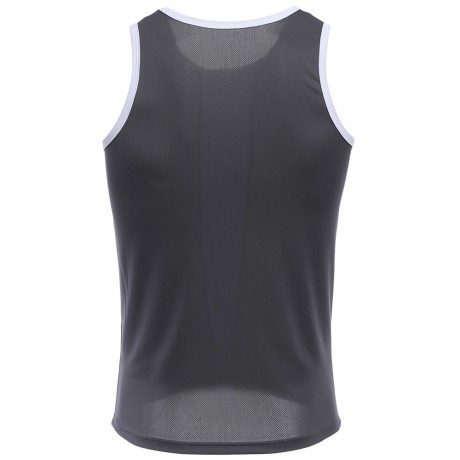 SIMPLE DESIGN MESH ROUND NECK SLEEVELESS MALE BREATHABLE VEST