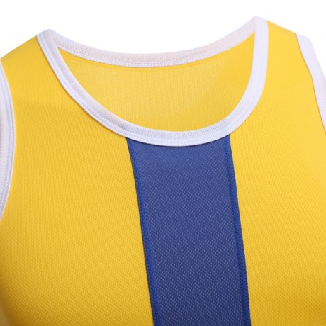 SIMPLE DESIGN MESH ROUND NECK SLEEVELESS MALE BREATHABLE VEST