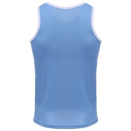 SIMPLE DESIGN MESH ROUND NECK SLEEVELESS MALE BREATHABLE VEST