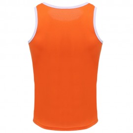 SIMPLE DESIGN MESH ROUND NECK SLEEVELESS MALE BREATHABLE VEST