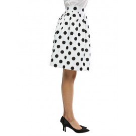 CHIC HIGH-WAIST POLKA DOT PRINT A-LINE BALL GOWN SKIRT FOR WOMEN