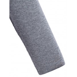 BRIEF ROUND COLLAR COLOR BLOCK KNITTED PULLOVER FOR WOMEN