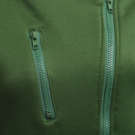 CASUAL TURN-DOWN COLLAR ZIPPER BUTTON DESIGN HOODIE FOR WOMEN