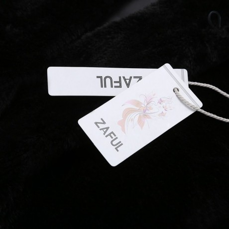 STYLISH HOODED LONG SLEEVE FAUX FUR PURE COLOR WARM COAT FOR LADIES