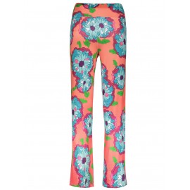 FASHIONABLE ELASTIC WAIST FLORAL PRINT LOOSE-FITTING WOMEN'S EXUMAS PANTS