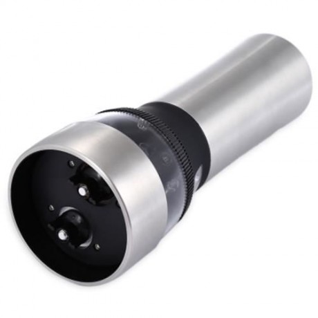 2 IN 1 ELECTRIC STAINLESS STEEL PEPPER SALT MILL GRINDER KITCHEN ACCESSORY (SILVER)