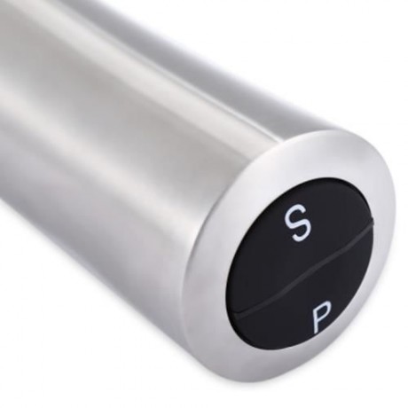 2 IN 1 ELECTRIC STAINLESS STEEL PEPPER SALT MILL GRINDER KITCHEN ACCESSORY (SILVER)