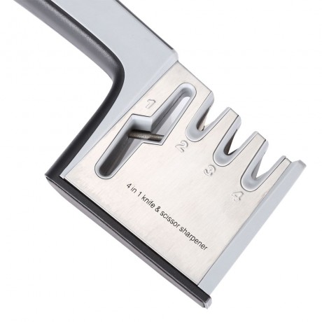 ZHAOLIDA 4 IN 1 STAINLESS STEEL KNIFE SCISSOR SHARPENER